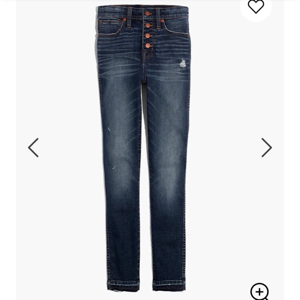 Madewell 10” Button Fly Skinny Jean 27